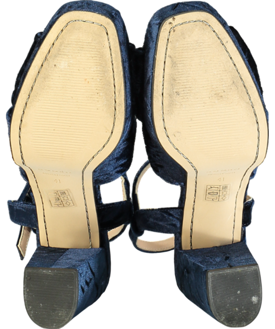 Boden Blue Twist Front Heeled Platform Sandals UK 8 EU 41 👠