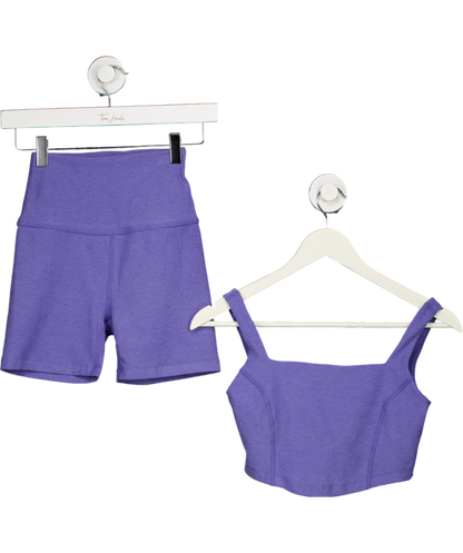 Beyond Yoga Purple Sports Bra And Shorts UK XS