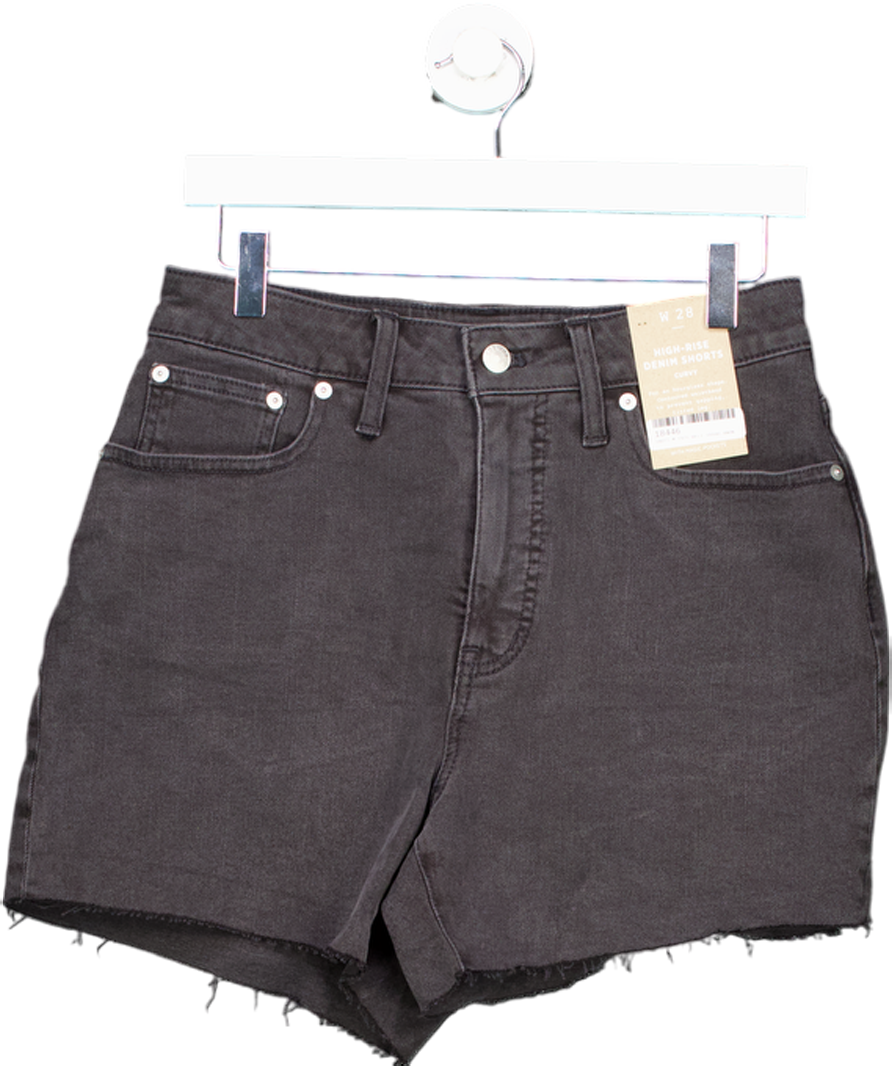 Madewell Black High Rise Denim Shorts W28