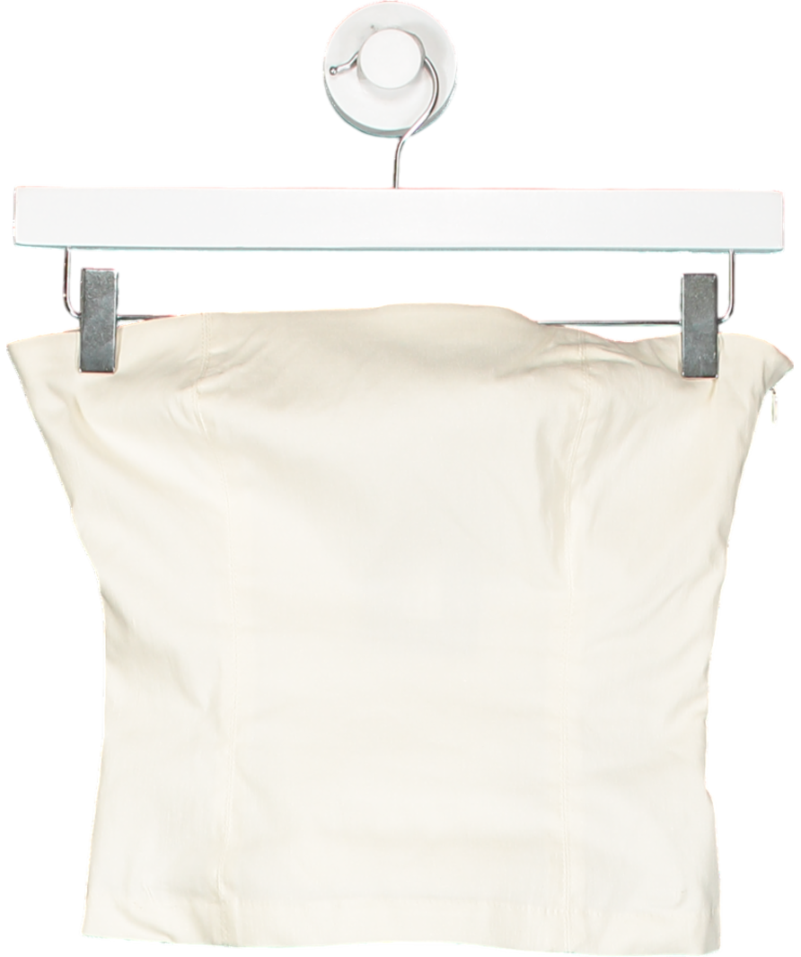NA-KD Cream Classic Corset Top UK 6
