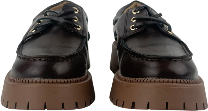 SEQWL Exton Chunky Platform Boat Shoes In Brown UK 4 EU 37 👠