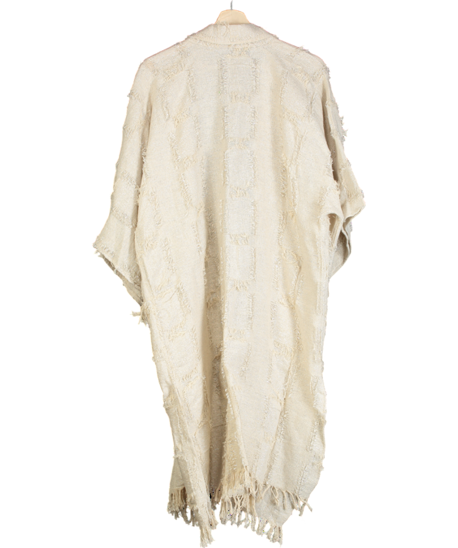 Pilcro Beige Fringed Kimono One Size