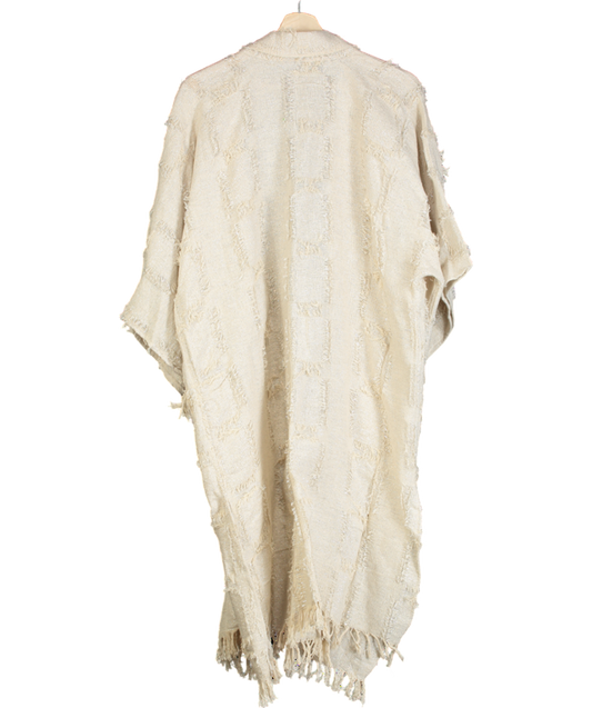 Pilcro Beige Fringed Kimono One Size