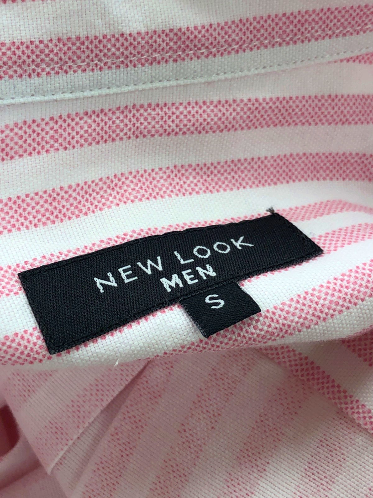 New Look Pink and White Striped Shirt UK S