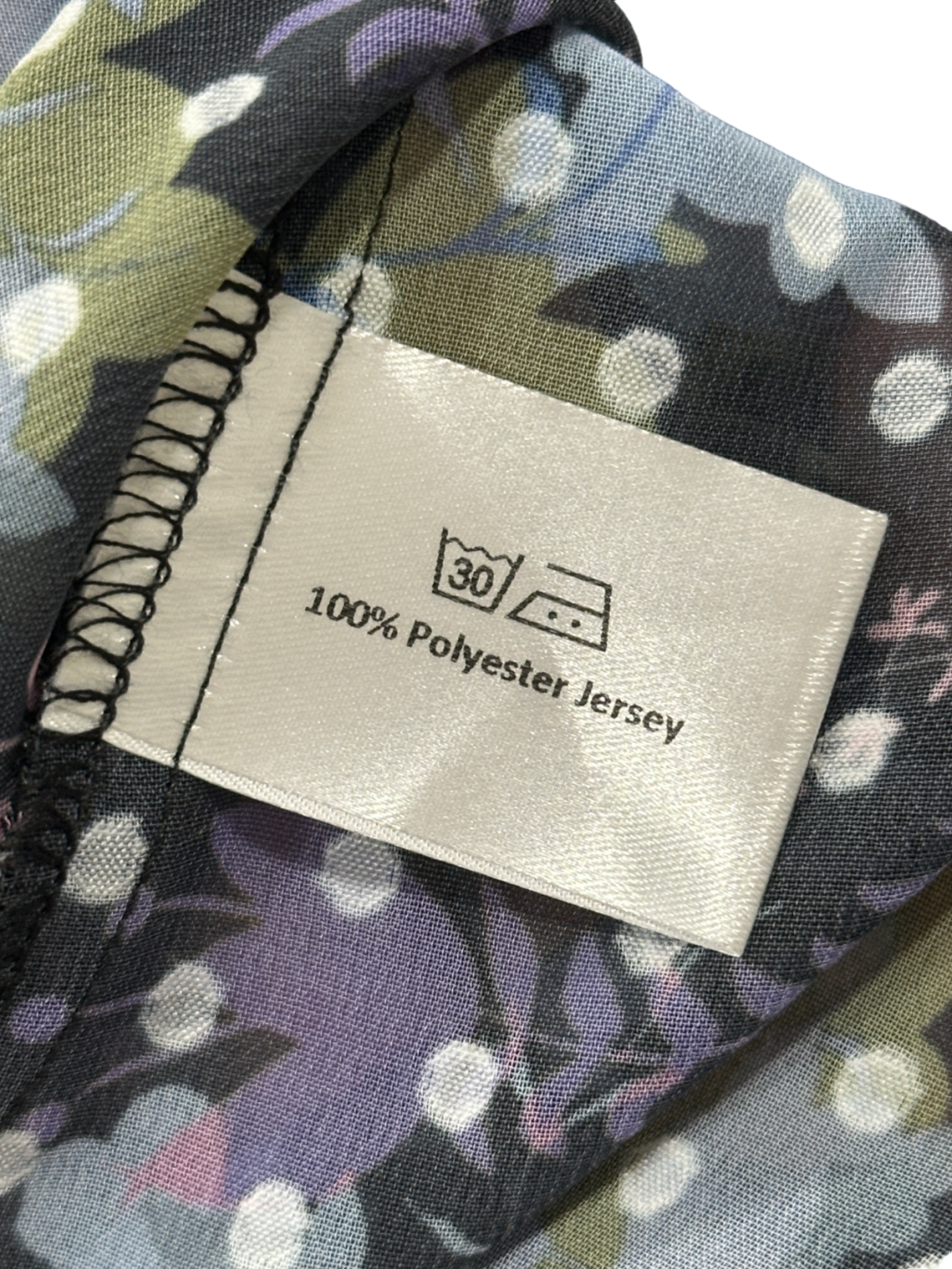 Bella Singleton Black Floral Print Blouse S