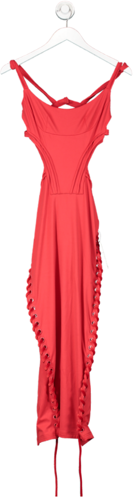 bbxbrand Red Velvet Maxi dress - Candy Cane UK XS