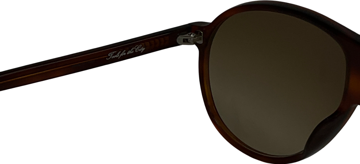 Reclaimed Vintage Brown Unisex Oversized Aviator Sunglasses In Tortoiseshell One Size