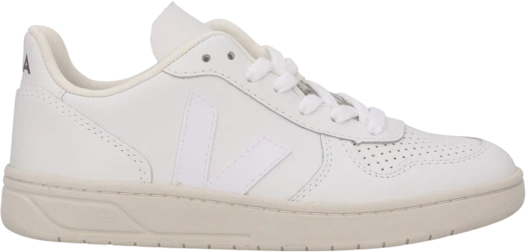 VEJA V-10 Leather Extra White Trainers UK 2 EU 35