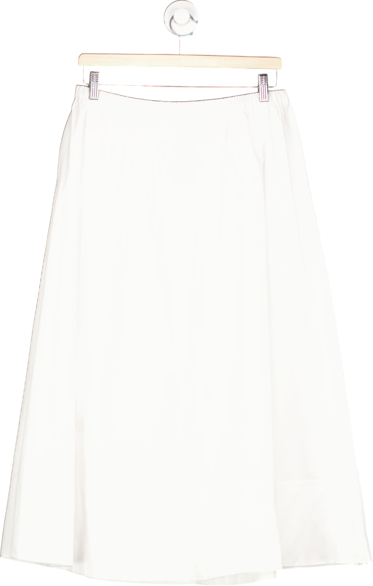 H&M White Midi Skirt EUR M