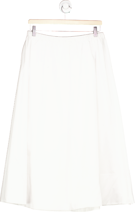 H&M White Midi Skirt EUR M