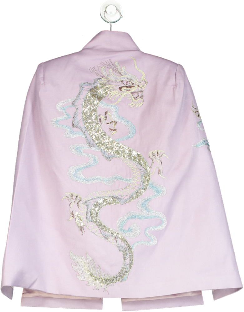 Nadya Shah Lavender Embroidered Cape UK 6