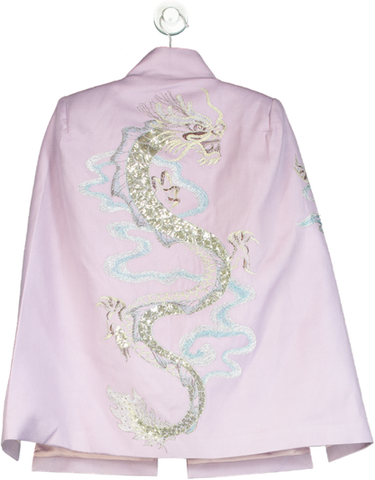 Nadya Shah Lavender Embroidered Cape UK 6