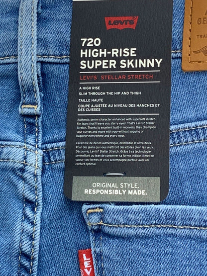 Levi's Blue 720 High-Rise Super Skinny Jeans W28