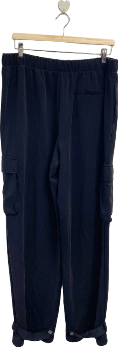 By Very Black Utility Cargo Joggers UK 18