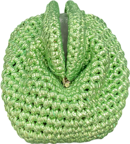 SIIS Metallic Handmade Raffia Woven Natural Clutch Bag One Size