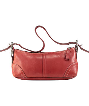 Coach Red Leather Shoulder Bag