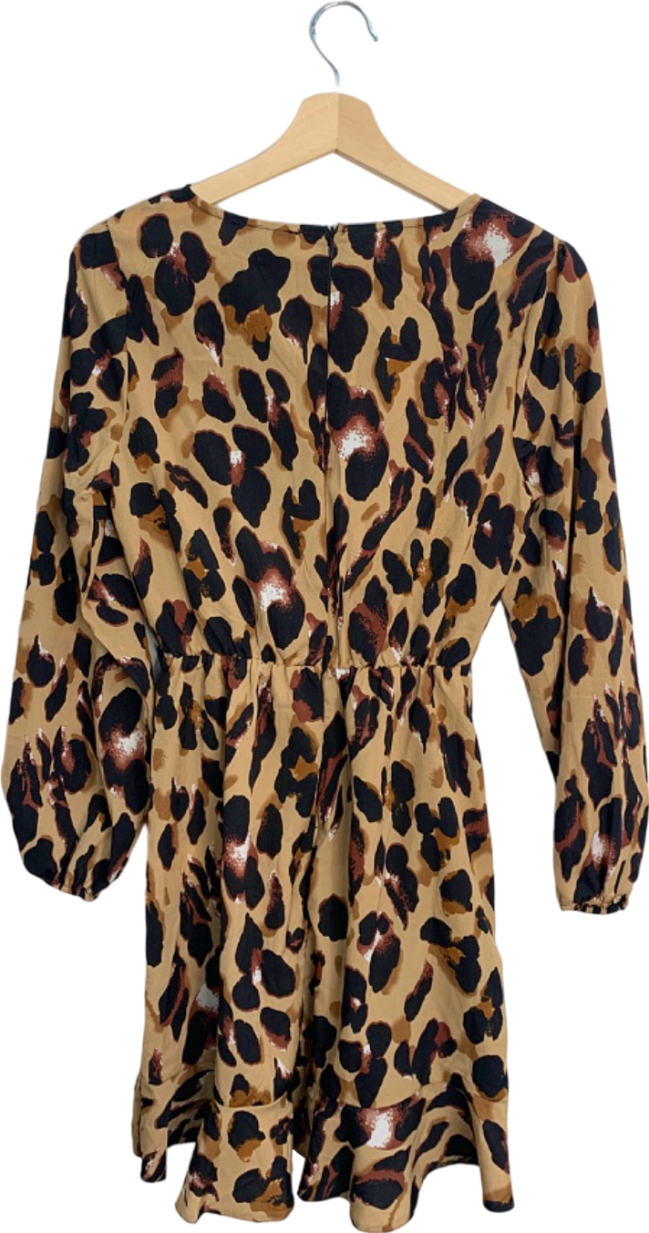 AX Paris Leopard Print Wrap Dress UK 10