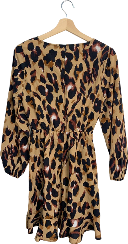 AX Paris Leopard Print Wrap Dress UK 10