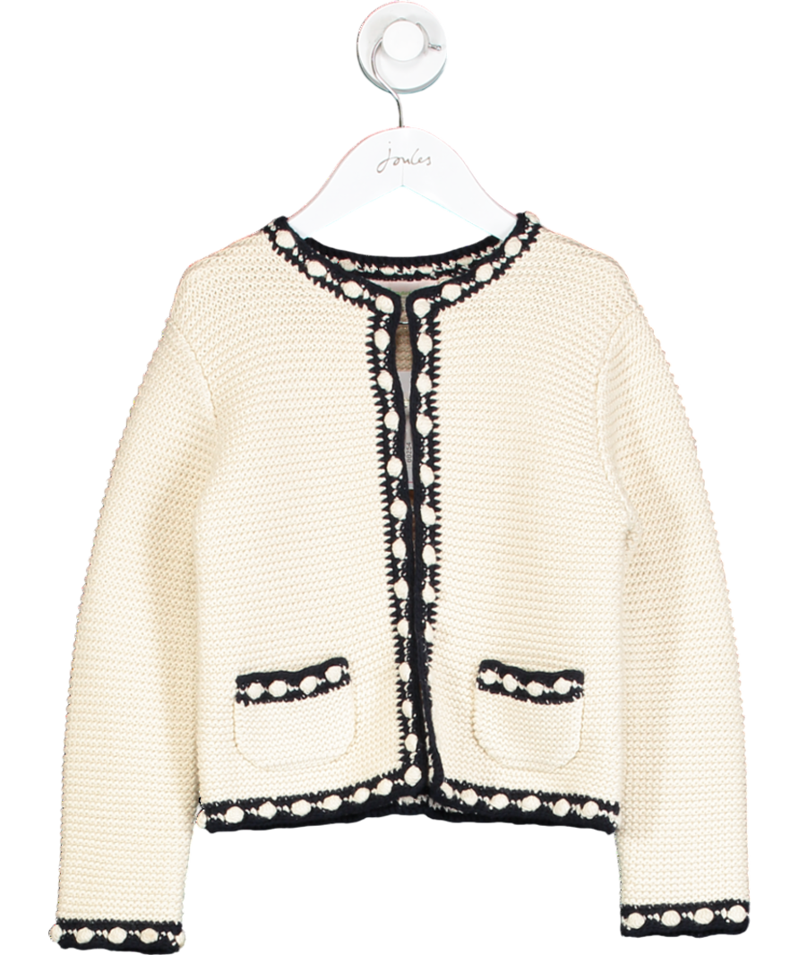 Bonpoint Cream Fanette Wool Blend Cardigan 6 Years