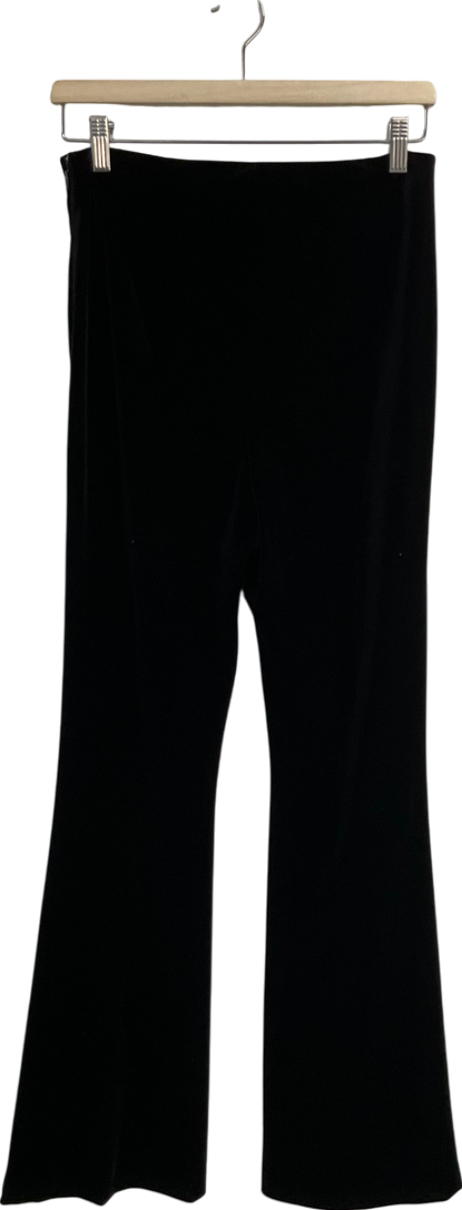 TU Black Velvet Flared Trousers UK 8