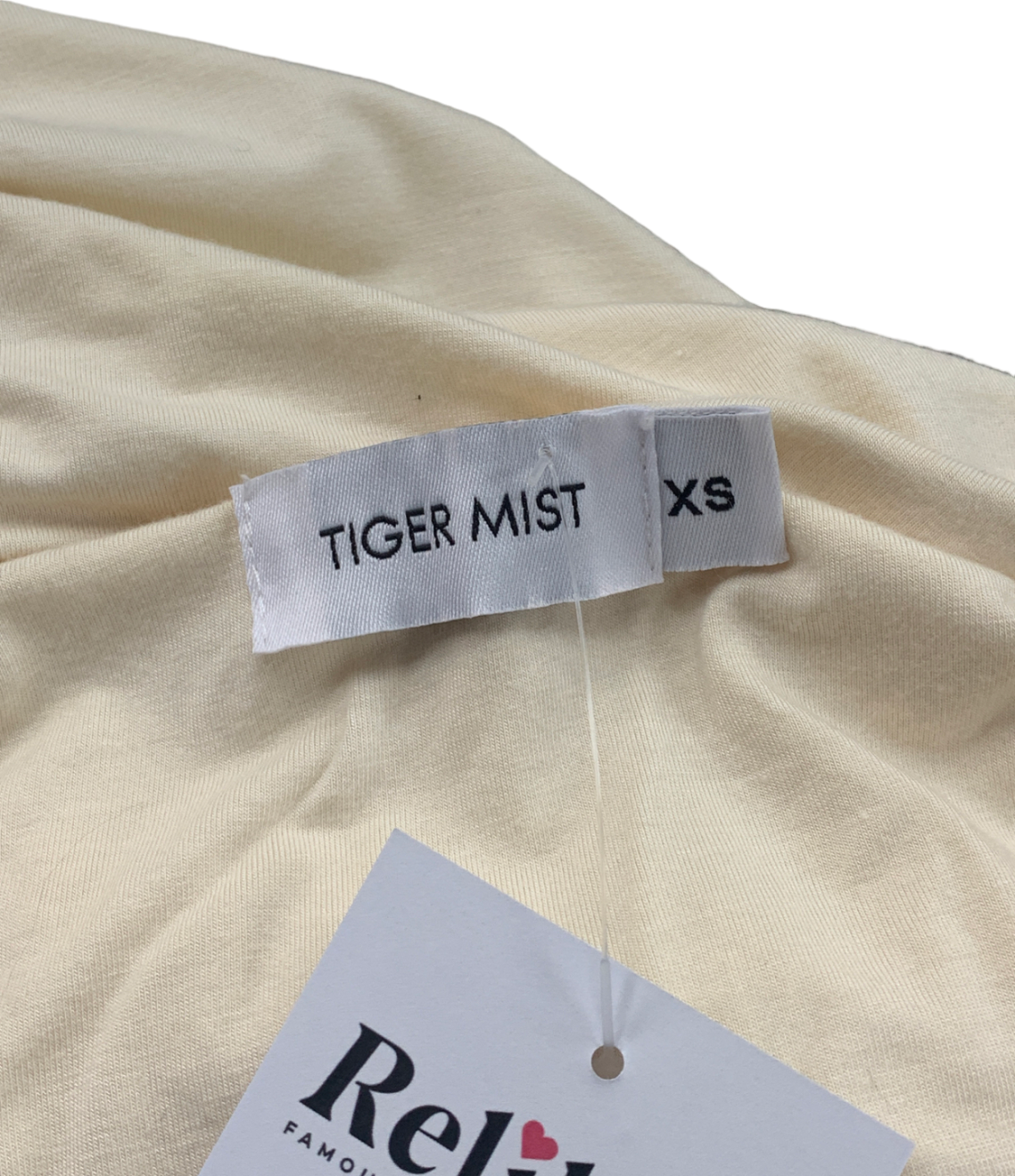 Tiger Mist Cream Crop Top UK XS