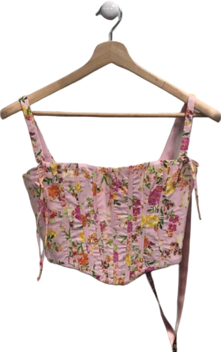 House of CB Pink Floral Corset Top UK S