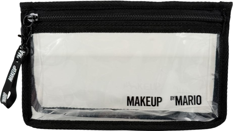 BY MARIO Black Clear Zip Makeup Bag One Size