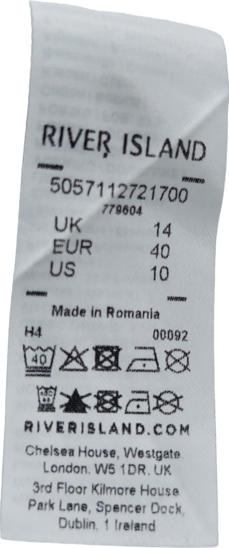 River Island White Gingham Bralette UK 14