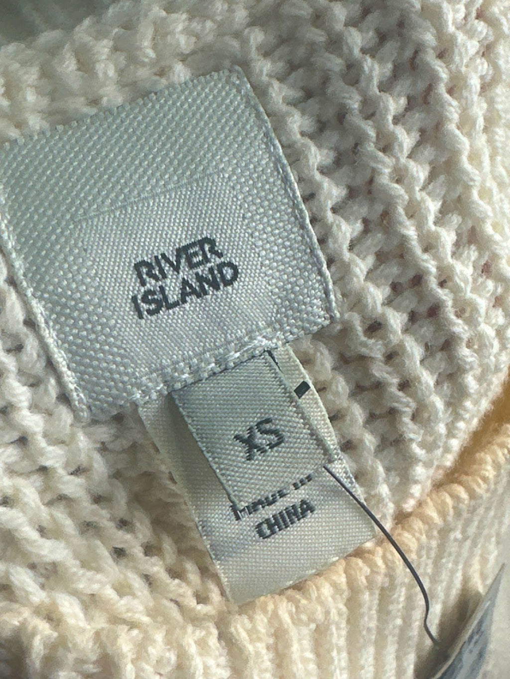 River Island Cream Knitted Dress XS