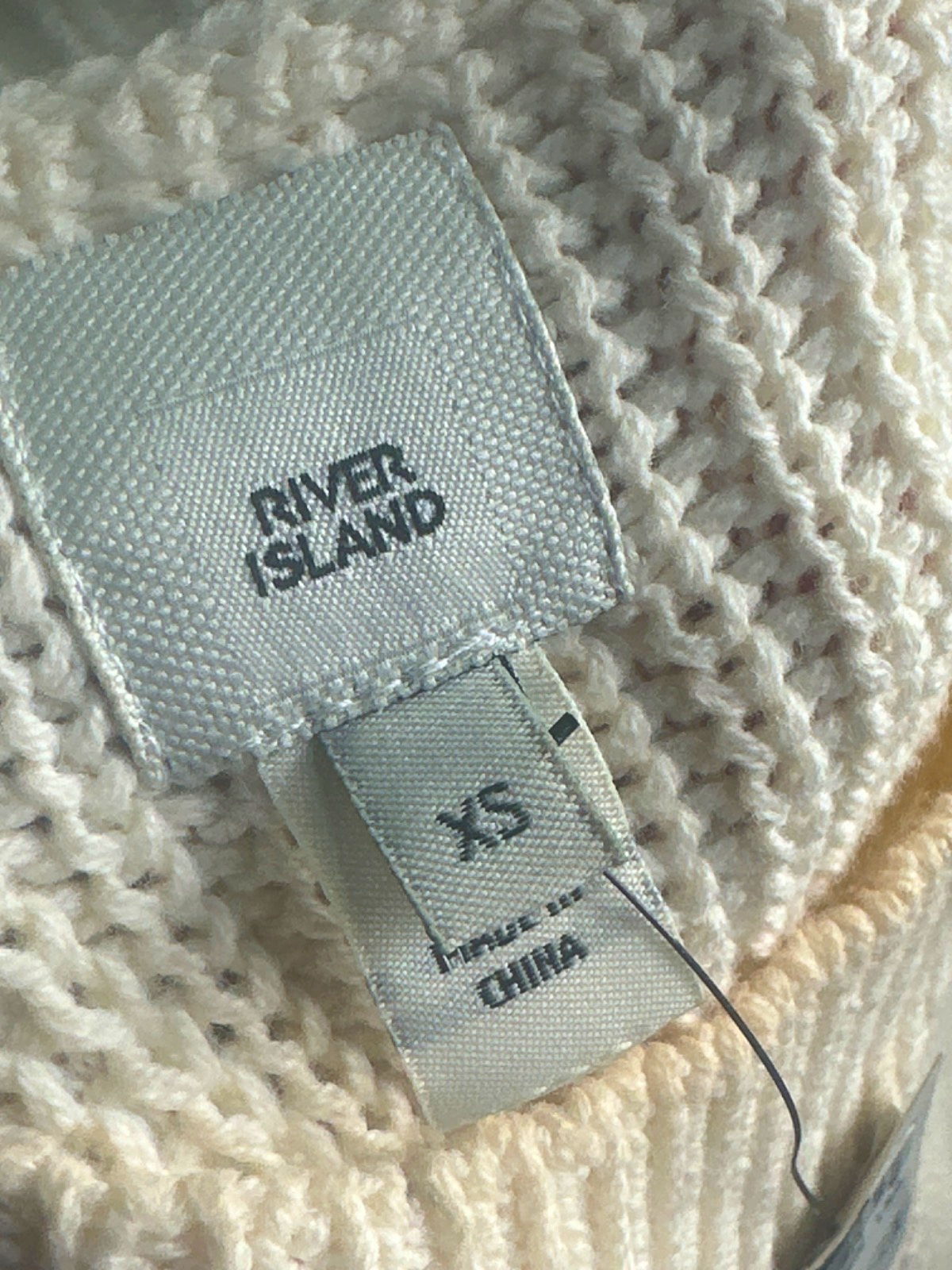 River Island Cream Knitted Dress XS
