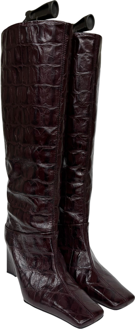 ASOS Purple High-heeled Boots In Burgundy UK 5 EU 38 👠