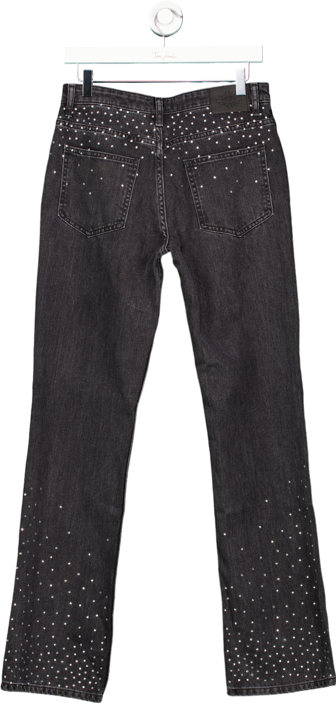 Couture Black Studded Jeans UK 10