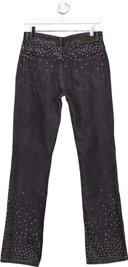 Couture Black Studded Jeans UK 10