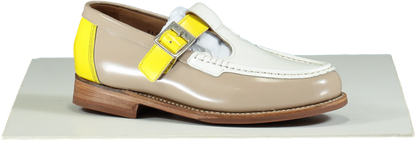 Grenson Tan and Yellow Mae Buckle Loafers EU 37 UK 4