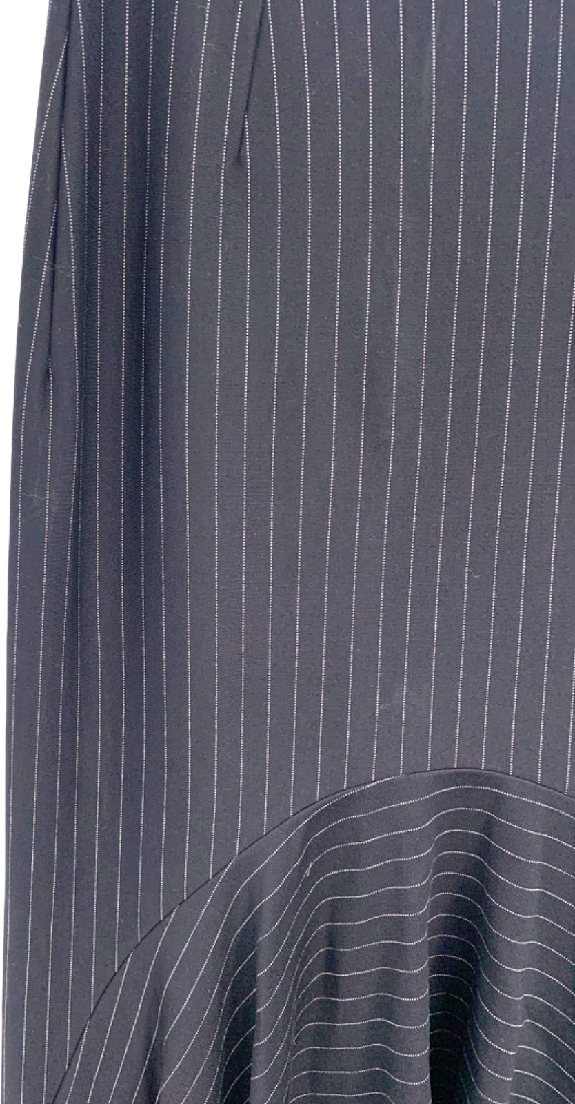 H&M Navy Pinstripe Flared Skirt UK 8