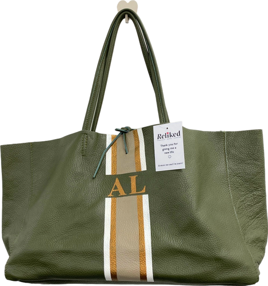 Anya Hindmarch Olive Green Leather Tote Bag UK One Size