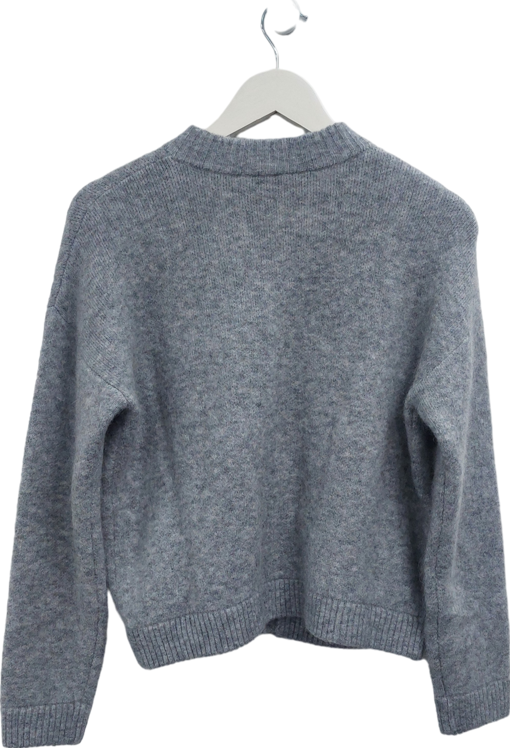 Sézane Grey Mohair Wool Blend Cardigan UK M