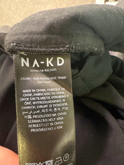 NA-KD Black Baggy Suit Pants UK 36