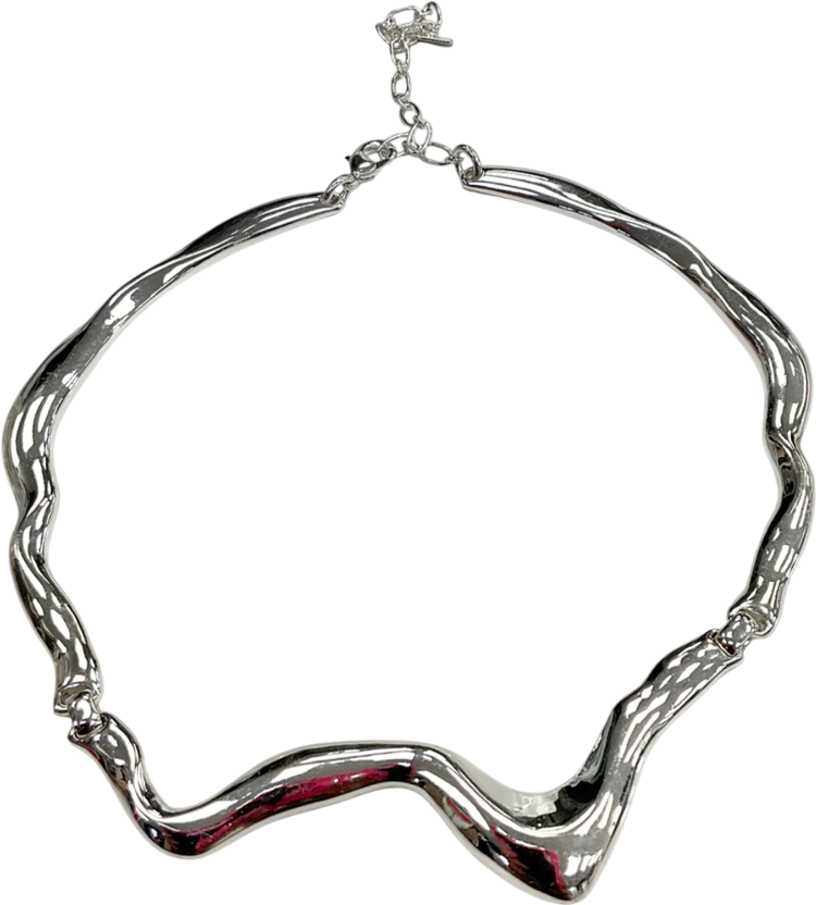 Pilgrim Metallic Moon Choker Necklace One Size