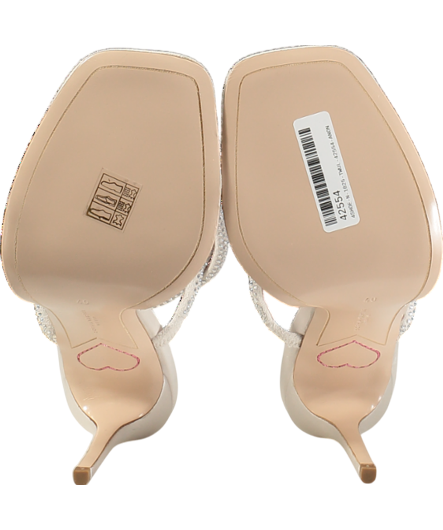 White Sophia Webster Callista 110mm Rhinestone-embellished Sandals UK 7 EU 40 👠