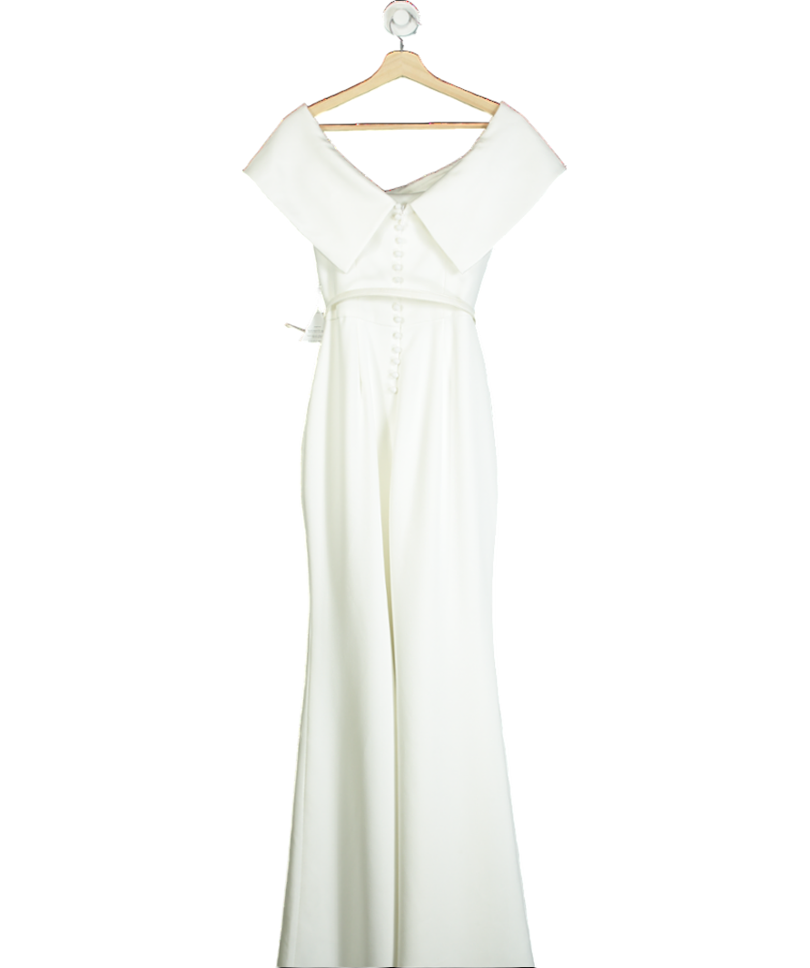 Nadine Merabi White Hailey Jumpsuit UK S/M