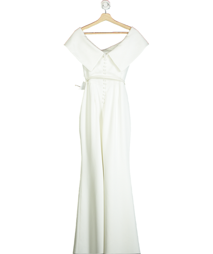 Nadine Merabi White Hailey Jumpsuit UK S/M