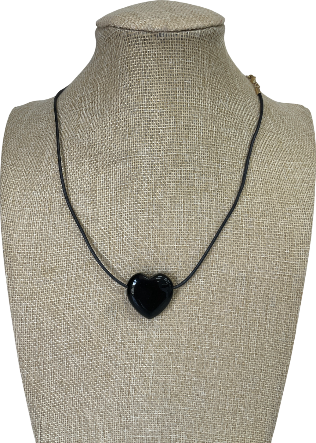 pilgrim Stay Black Agate Necklace Gold-plated