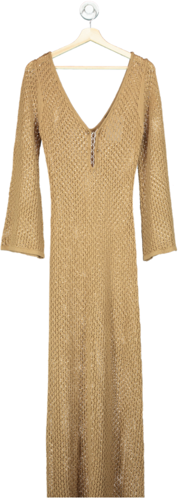 ANEWSTA Khaki Knitted Dress UK L