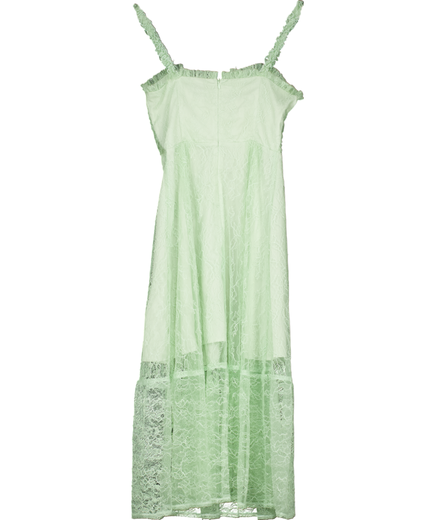 Runway Green Lace Detail Maxi Dress UK 8