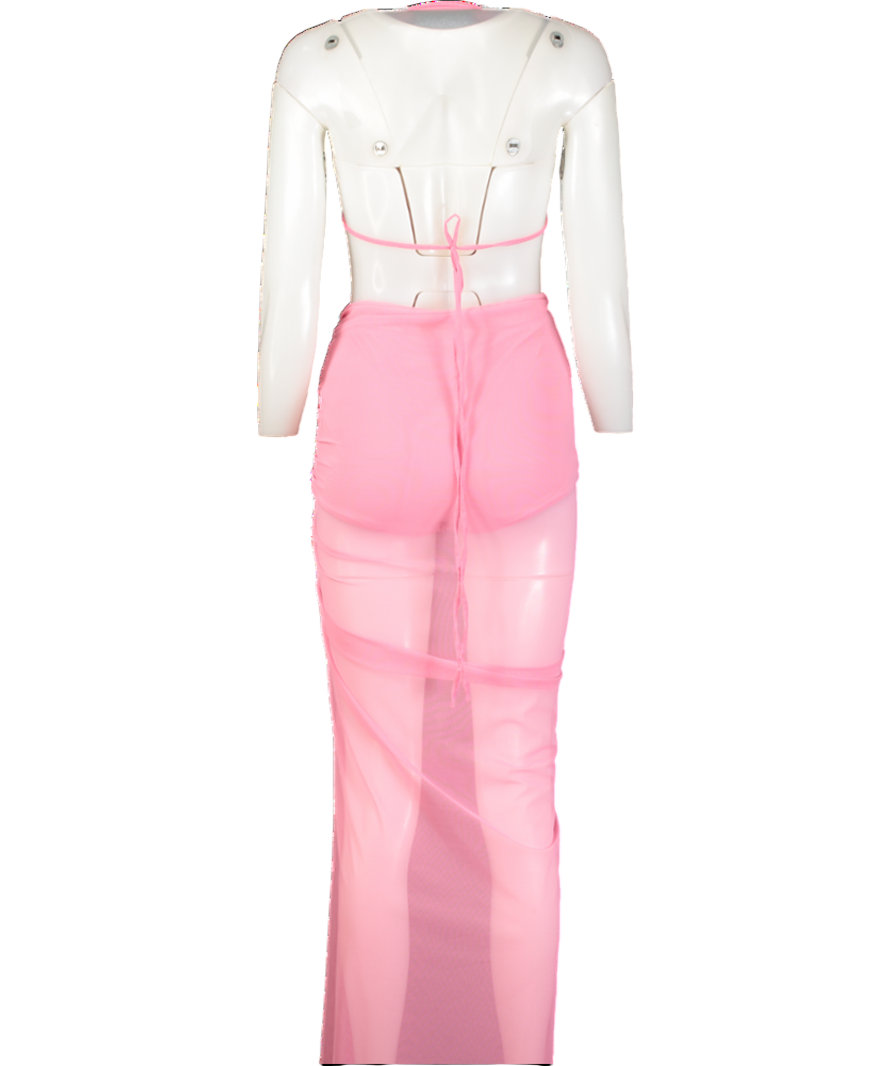 Michael Costello Pink X Revolve Follie Gown UK S