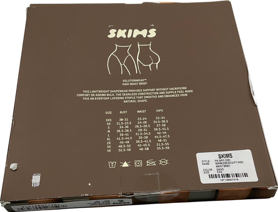 SKIMS Beige Seamless Sculpt High Waist Brief - Sand UK XXS