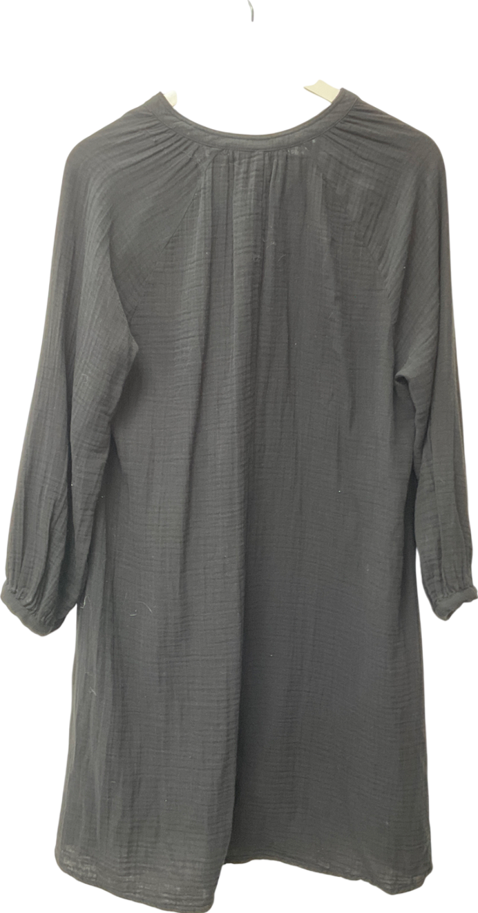 H&M Black Double-weave Tunic Dress UK XS