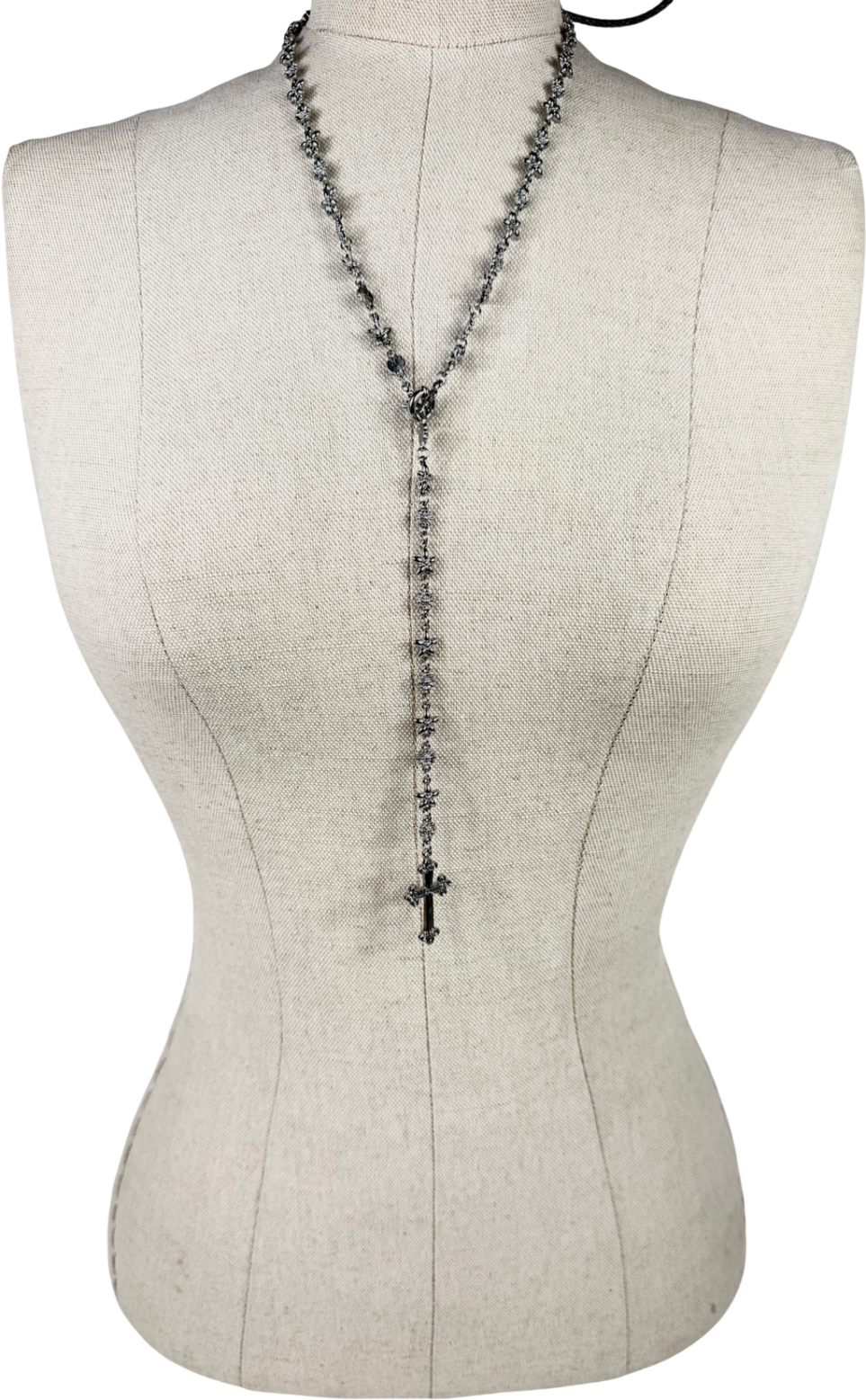 Urban Outfitters Metallic Petal Link Cross Necklace One Size