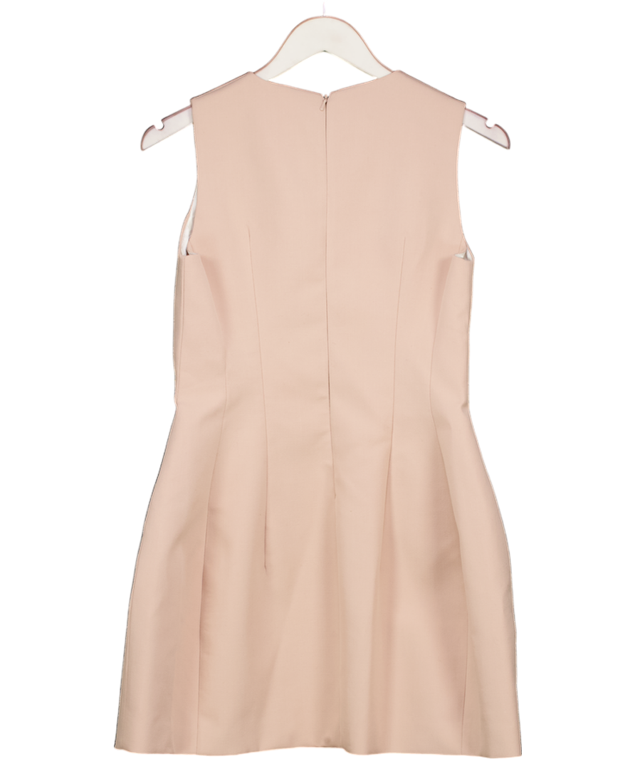 ZARA Voluminous Blush Pink Structured Corset Mini Dress UK S